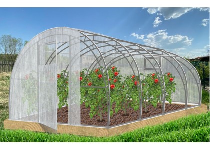 Теплица Кормилица 4х3х2,1м неокрашенная, 2 двери