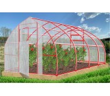 Теплица Рекорд 4х3х2,4м Каплевидная, окрашенная, 2 двери