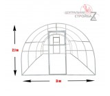 Конструктор-Теплица Кормилица, окрашенная, 2 двери