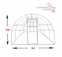 Конструктор-Теплица Кормилица, окрашенная, 2 двери