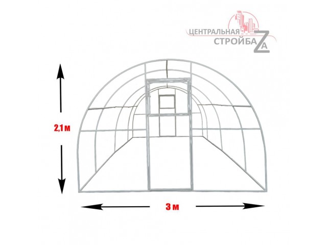Конструктор-Теплица Кормилица, окрашенная, 2 двери