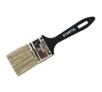 Кисть плоская  50 мм, натуральная щетина, резинопластиковая ручка, стены/фасады, Startul Profi