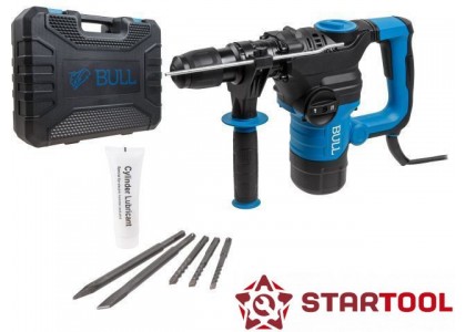 Перфоратор BULL BH 3202, 2 режима, 6,5 Дж, 32 мм, 2 зубила, 3 сверла, SDS-plus, 1500 Вт, кейс