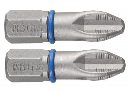 Биты крестовые PH3 Х 25 мм, Cr-Mo, 2 шт, Зубр