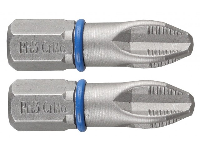 Биты крестовые PH3 Х 25 мм, Cr-Mo, 2 шт, Зубр