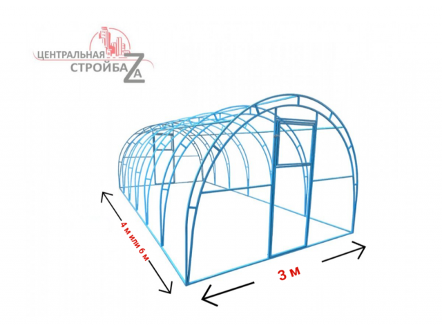 Конструктор-Теплица Фермер, окрашенная, 2 двери