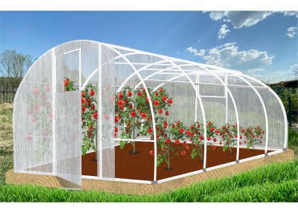 Теплица Кормилица 4х3х2,1м Усиленная, окрашенная, 2 двери