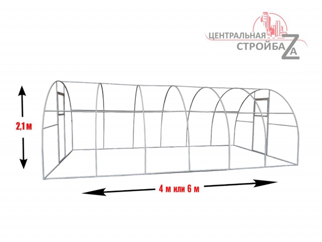 Конструктор-Теплица Кормилица, окрашенная, 2 двери