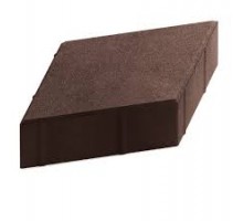 Тротуарная плитка Ромб коричневая 325х185х40 мм (31 шт/м2) 