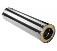 Труба-сэндвич дымовая дымоходная d150/230 L1000 0,5/0,5мм нерж/нерж ПИК