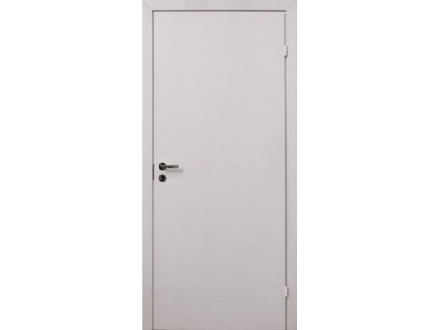 Полотно дверное ГЛУХОЕ 700 Норма финка с замком 2014 (коробка в комплекте) БЕЛОЕ