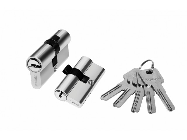 Ключевой цилиндр GUTFLAN 100РС ( ключ/ключ хром)
