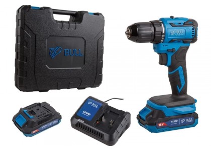 Дрель-шуруповерт АКБ BULL SR 1804 бесщеточный Импульс 18 В