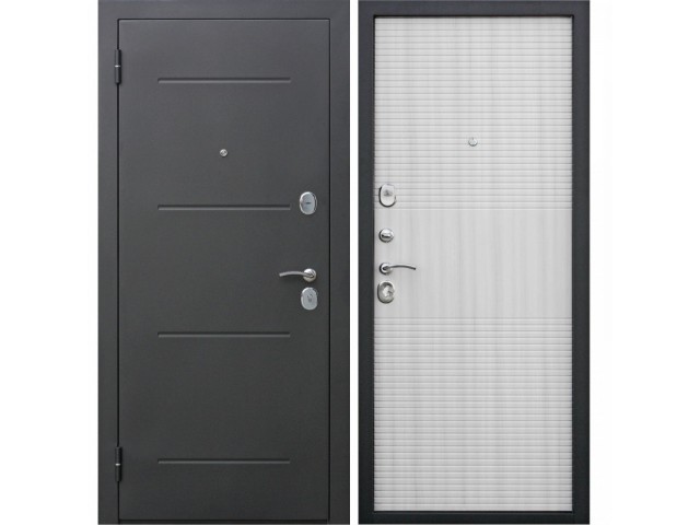 Дверь входная металлическая Гарда Муар 7,5 см белый ясень 860х2050 левая