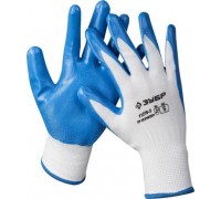 Перчатки нейлоновые с нитриловым покрытием маслостойкие размер S Зубр