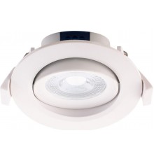 Светильник LED PSР-R 9044 7W 4000K встраиваемый круглый поворотный IP40 белый Jazzway