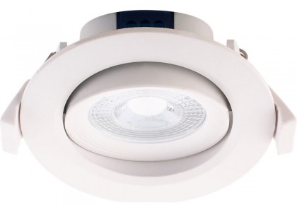 Светильник LED PSР-R 9044 7W 4000K встраиваемый круглый поворотный IP40 белый Jazzway