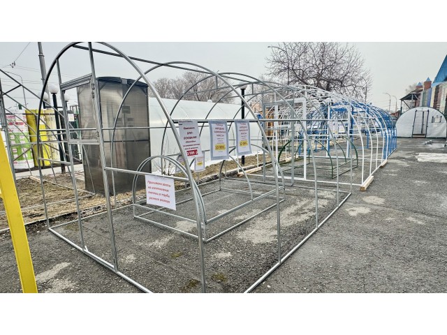 Теплица Народная 6х3х2,1м оцинкованная, 2 двери