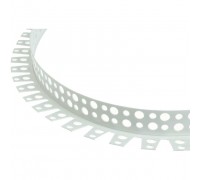 Уголок ПВХ 2мм 2,5м штукатурный арочный бежевый с белым кантом Идеал (50шт)