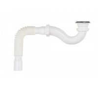 Сифон для душевого поддона AQUANT V145 c выпуском 1 1/2 с гибкой трубой 40х40/50мм
