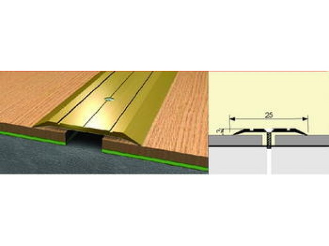 Узкий стык 25 мм 1,8 золото