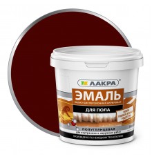 Эмаль акриловая для пола Лакра красно-коричневый 0,9 кг Л-С