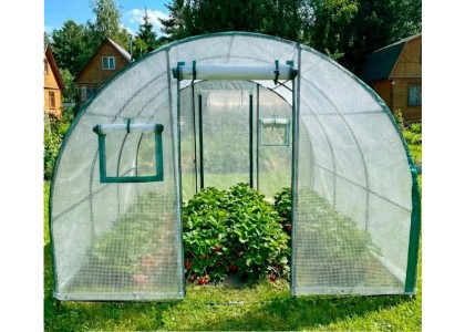 Теплица АКЦИЯ!!! УДачная ОЦИНКОВАННАЯ 4х2х2,1м  c ЧЕХЛОМ из армированной пленки