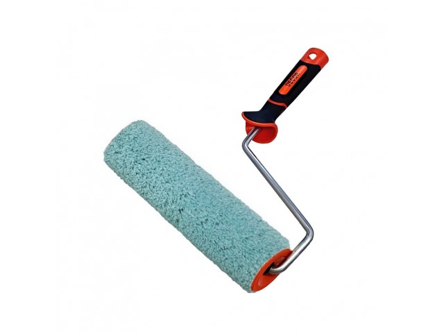 Валик 250 мм х 50 мм х 12 мм, микрофибра премиум двухкомпонентная ручка 8 мм,DECOR