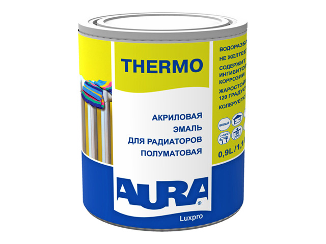 Эмаль  для радиаторов акриловая AURA LUXPRO THERMO 0,9 л -40 С