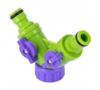 Разветвитель двухканальный, регулируемый, со штуцерами, Palisad