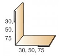 Планка угла внутреннего 75х75х2000мм SA орех светлое бревно ЗD СтальПРО