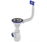 Сифон для раковины с выпуском и переливом AQUANT B0145-29-MR 3 1/2 х40мм