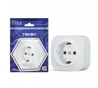 Розетка 1-местная о/п с заземлением 16А IP20 250В TOKOV TKE-FR-R1Z-C01