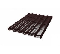 Металлочерепица Супермонтеррей (8017) шоколад 1,55*1,18м 0,45мм 