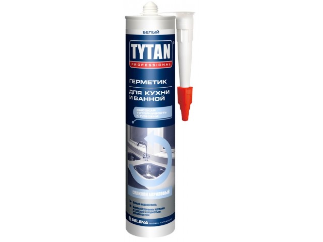 Герметик TYTAN Professiоnal  силиконакриловый для кухни и ванной 310 мл белый