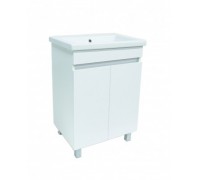 Тумба 50 Стандарт белый лак с умывальником 50 COMO 1 Cersanit (комплект)