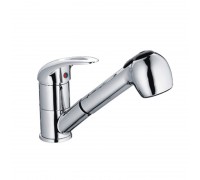 Смеситель для кухни Ledemе картридж 40мм с выдвижной  лейкой  6002-В