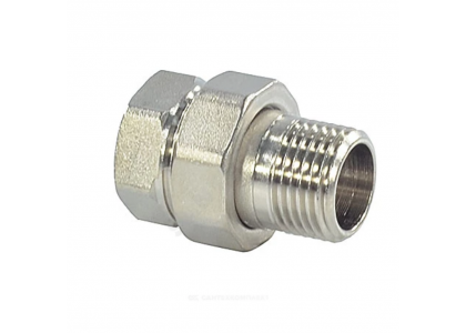 Соединитель прямой 50 американка никелированный ВР-НР