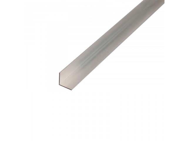 Угол 20х15 мм 3,0 анодированный серебро матовый