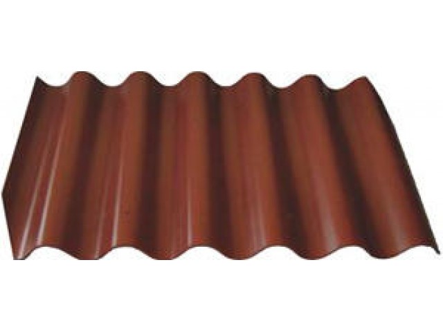 Шифер Волнаколор 1097*625*6 мм темный шоколад 