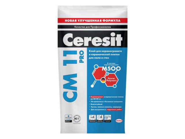 Клей для плитки Ceresit СМ 11 (PRO), 5 кг