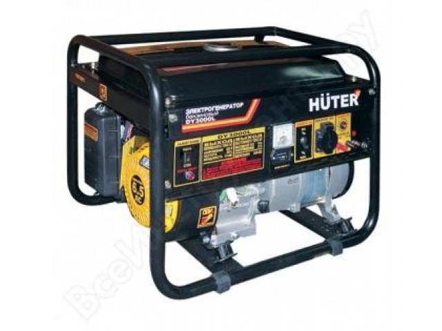 Бензиновый генератор Huter DY3000L, 220 В, 2,8 кВт, ручной стартер