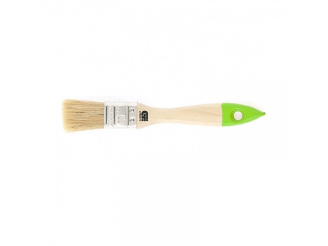 Кисть плоская  25 мм, натуральная щетина, деревянная ручка, Сибртех