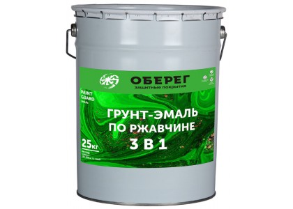 Грунт-эмаль PaintGuard по ржавчине алкидная 3 в 1 красный 25 кг