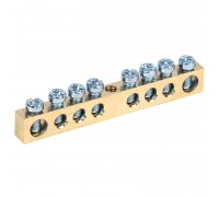 Шина нулевая 6х9мм 8/1 (8 гр крепеж по центру)