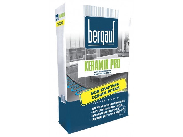 Клей Бергауф для плитки  Keramik  Pro усилен 25 кг (56)