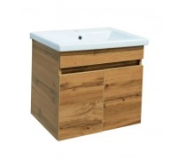 Тумба  50 КРИТ подвесная Терра Ясень с умывальником 50 COMO 1 отверстие Cersanit (комплект)
