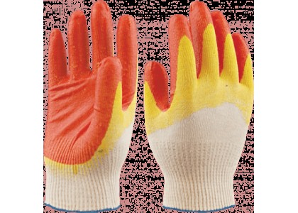 Перчатки х/б двойной латексный облив