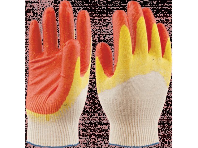 Перчатки х/б двойной латексный облив