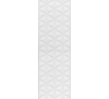 Керамическая плитка 25х75 Диагональ белый структуа обрезной 